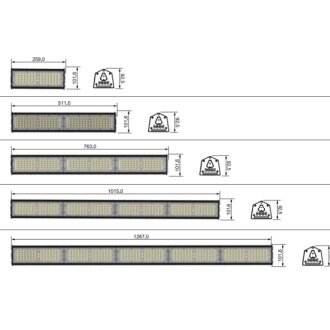 LUMI&Egrave;RE LIN&Eacute;AIRE LED HAUTE BAIE 250W 4000k/Blanc Neutre