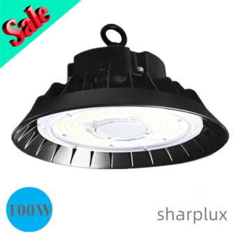 LED HIGH BAY LIGHT UFO Sharplux 100w 6000K/Neutraalwit Powered by Philips 150lm/w