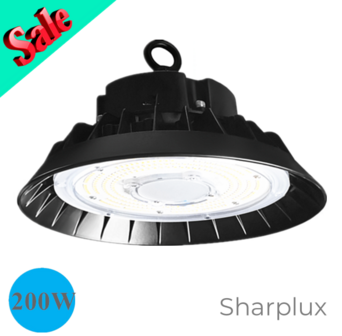 LED HIGH BAY LIGHT UFO Sharplux 200w 6000K/Neutraalwit Powered by Philips 150lm/w