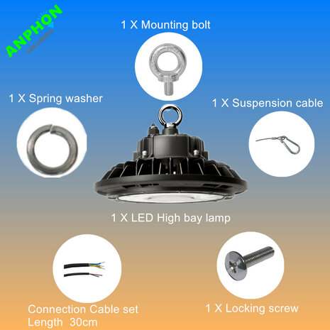 LED HIGH BAY LIGHT UFO EliteStar 150w 4000K/Neutraalwit 150lm/w - SOSEN driver 